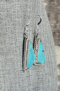 Turquoise & Sterling Silver Earrings - Sheen Yazzie