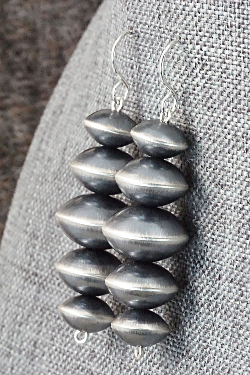 Sterling Silver Navajo Pearl Earrings - Tonisha Haley