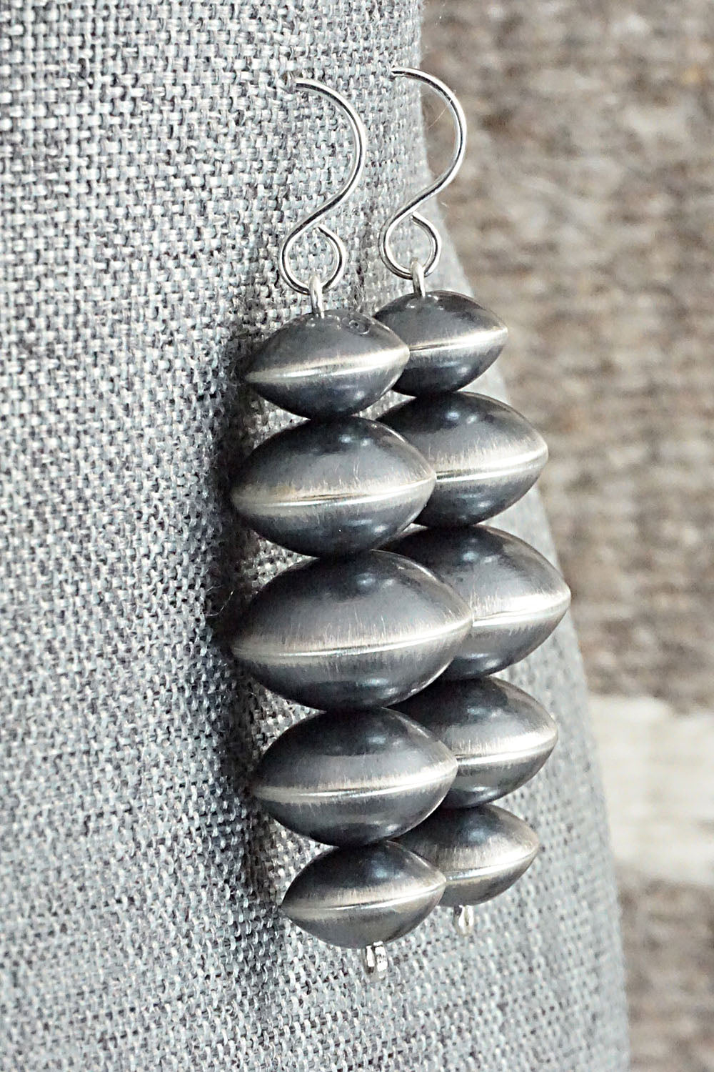 Sterling Silver Navajo Pearl Earrings - Tonisha Haley