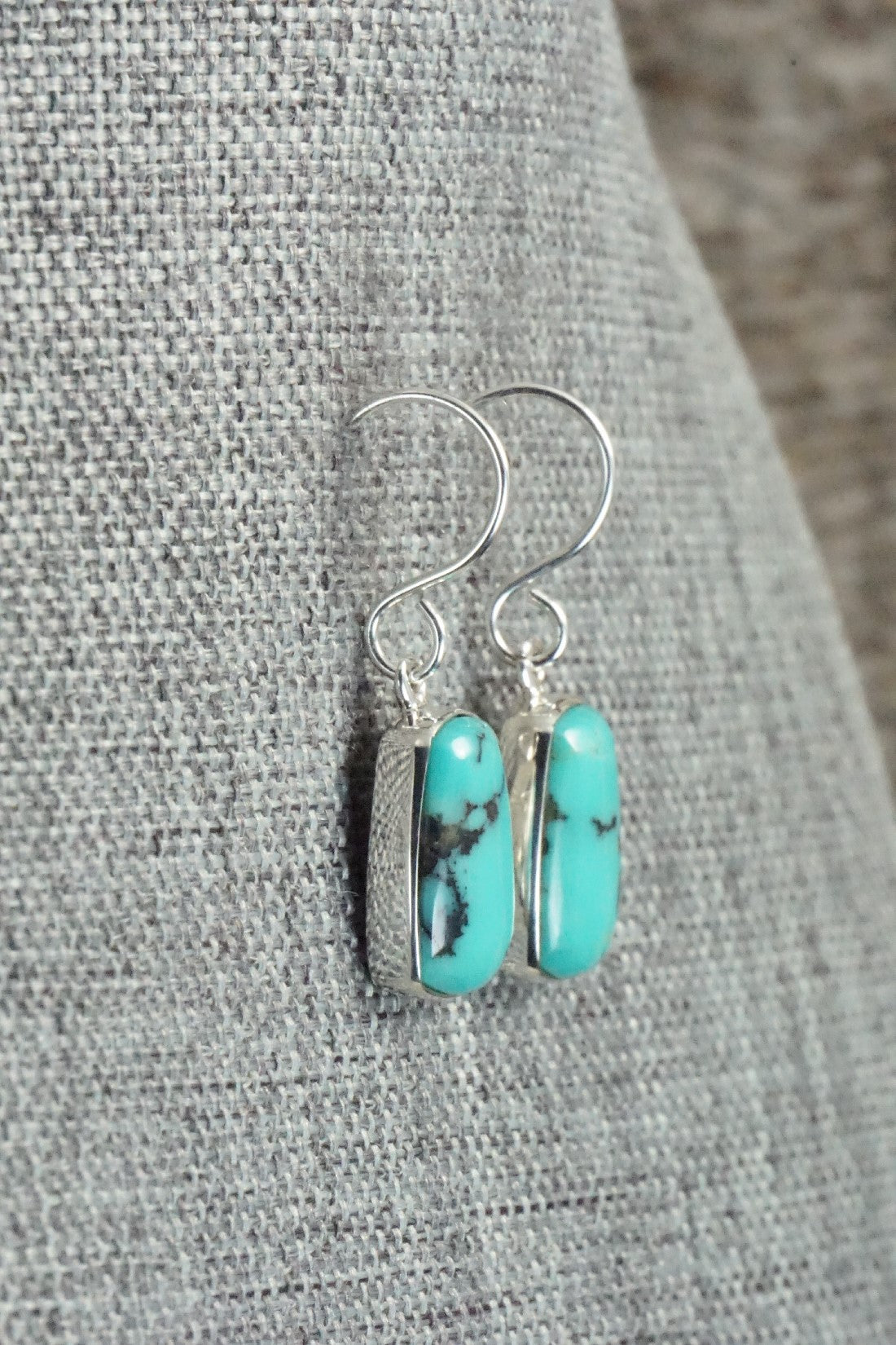 Turquoise & Sterling Silver Earrings - Evelyn Abeita