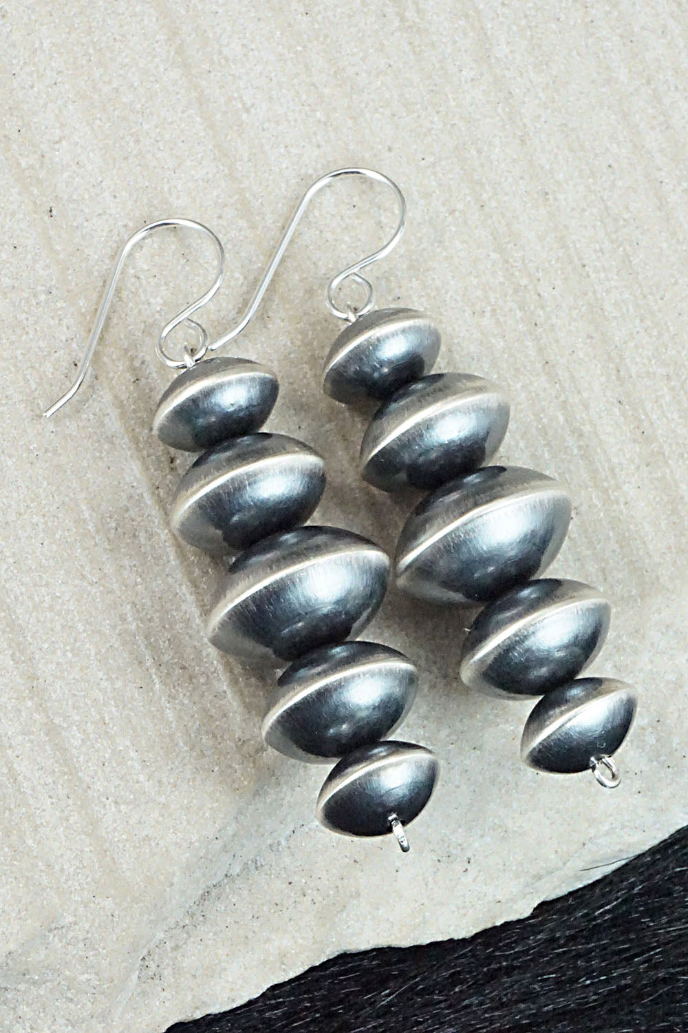 Sterling Silver Navajo Pearl Earrings - Tonisha Haley