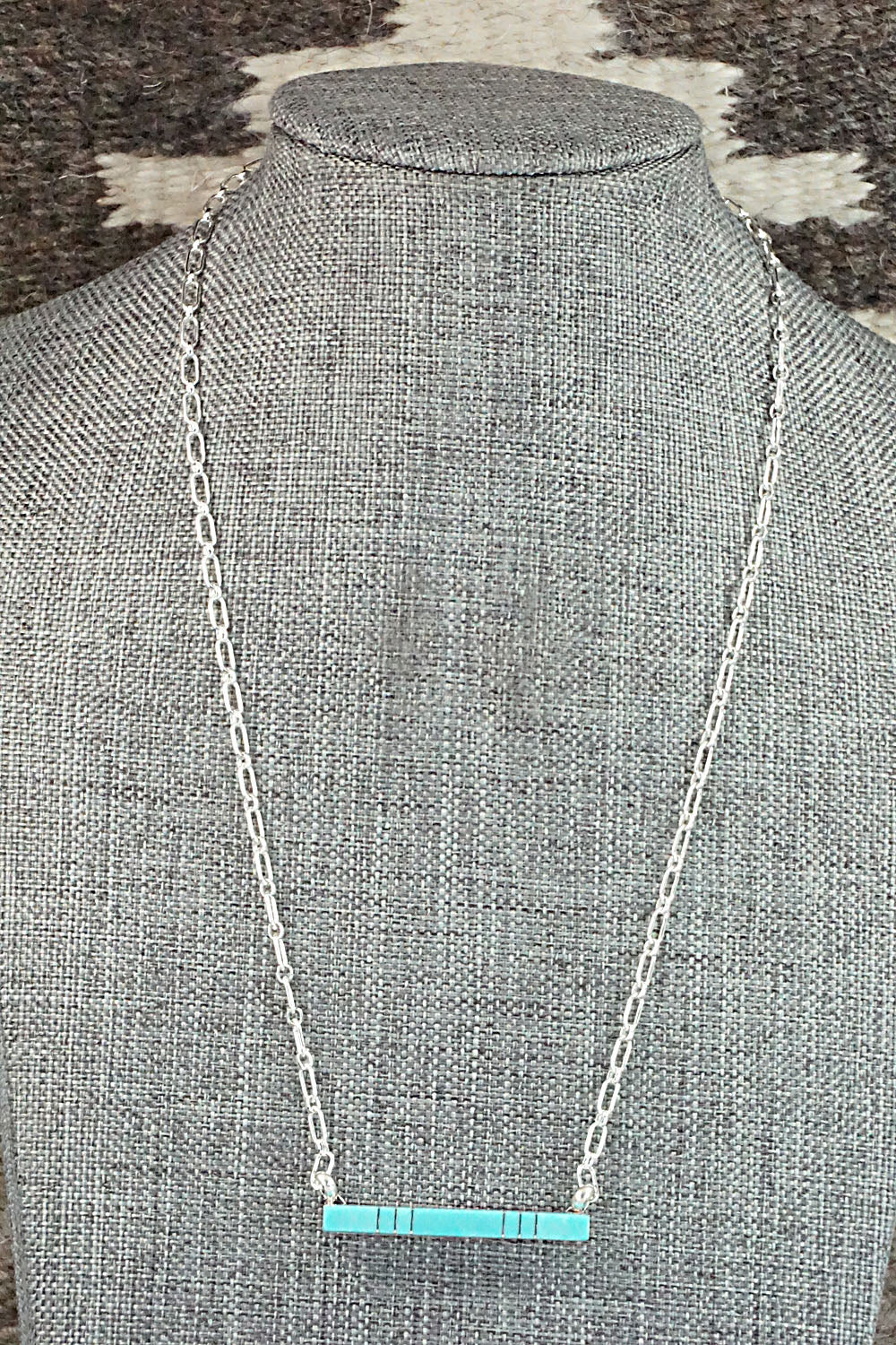 Turquoise & Sterling Silver Necklace - MaDerral Kallestewa