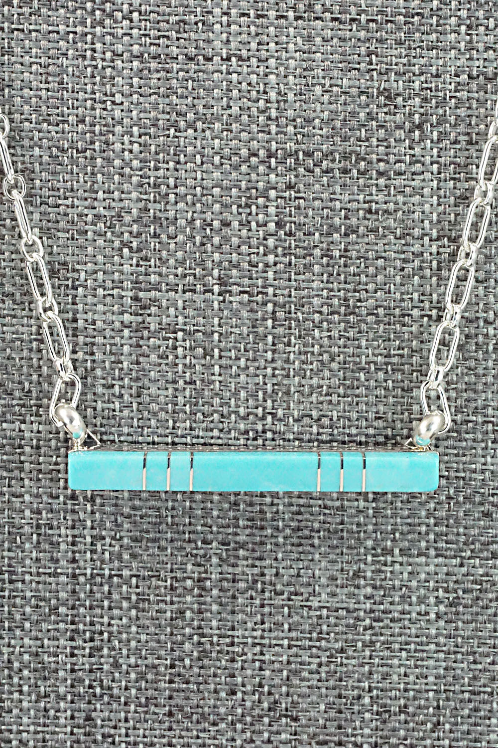 Turquoise & Sterling Silver Necklace - MaDerral Kallestewa