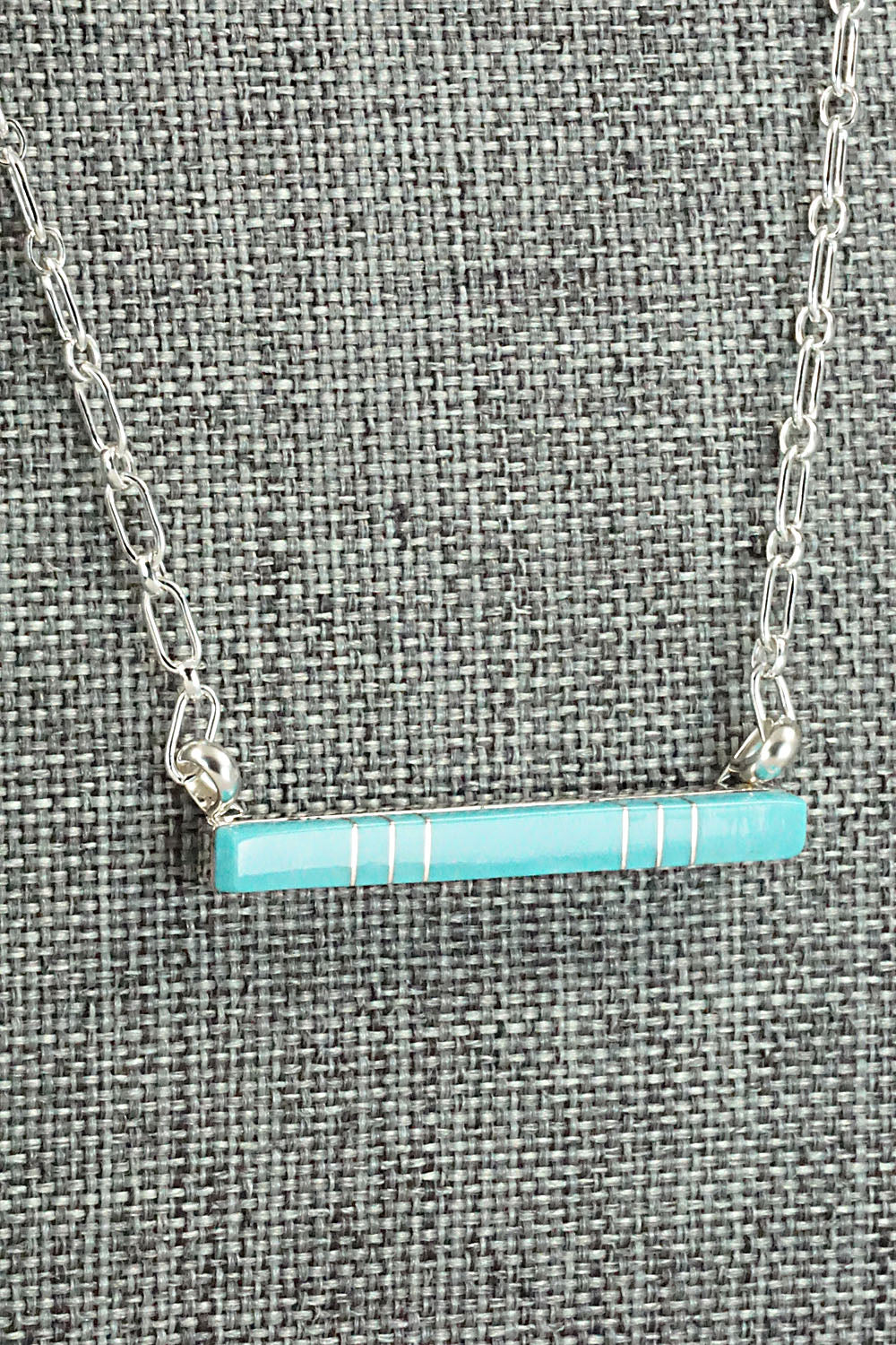 Turquoise & Sterling Silver Necklace - MaDerral Kallestewa