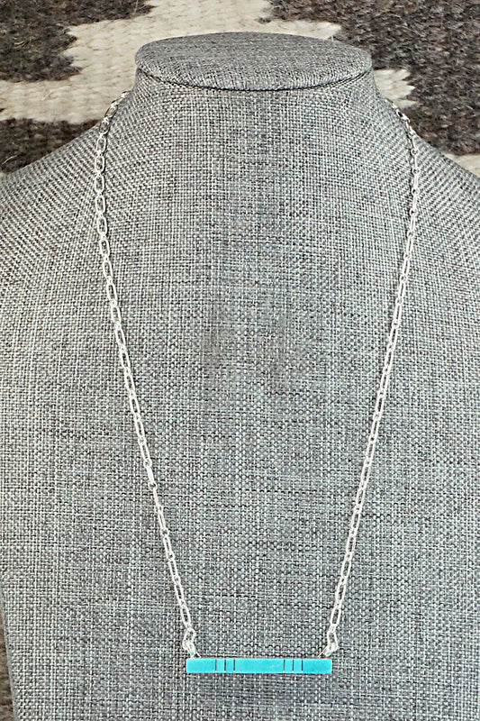 Turquoise & Sterling Silver Necklace - MaDerral Kallestewa