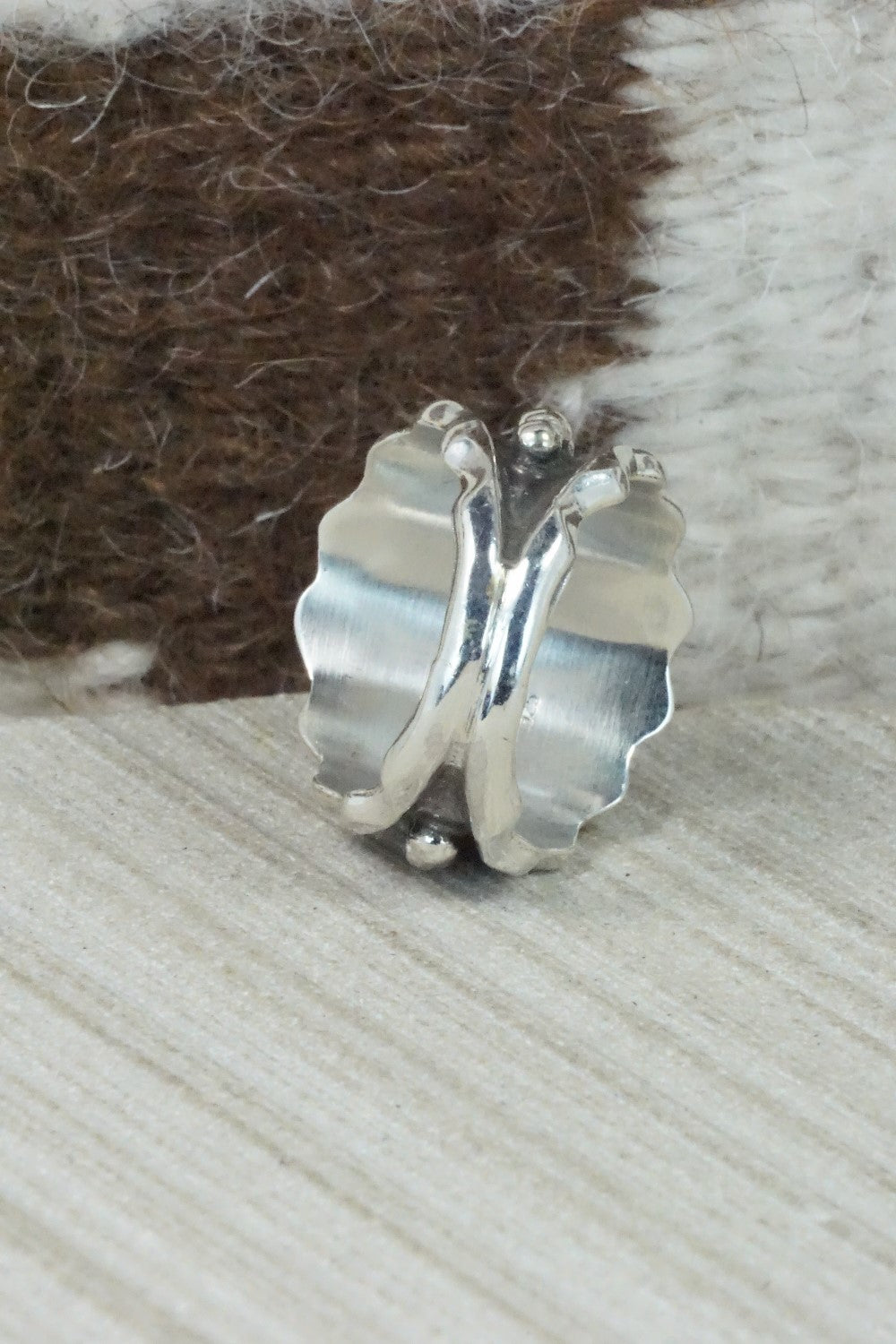 Turquoise & Sterling Silver Ring - Andrew Vandever - Size 8.5