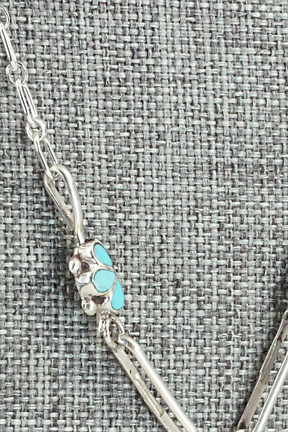 Turquoise & Sterling Silver Inlay Necklace - Bernadette Hattie