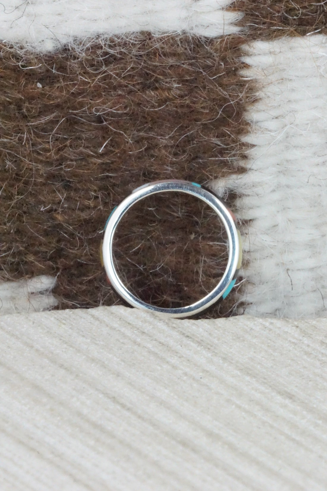 Multi Stone & Sterling Silver Ring - Rose Ukestine - Size 5.5