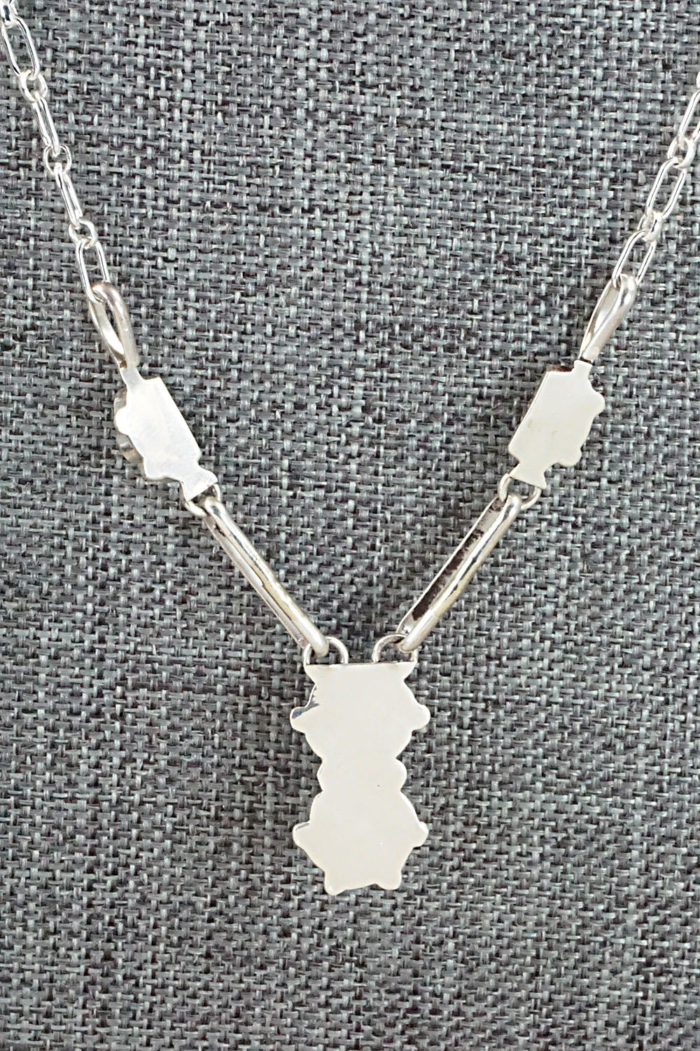 Turquoise & Sterling Silver Inlay Necklace - Bernadette Hattie