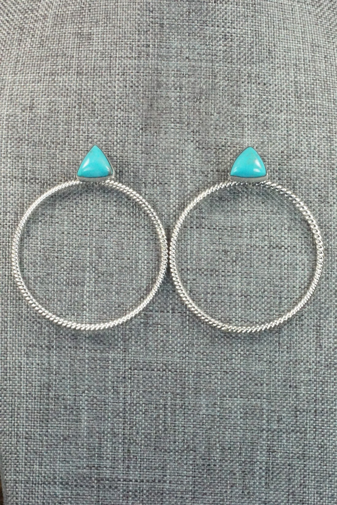 Turquoise & Sterling Silver Earrings - Verley Betone