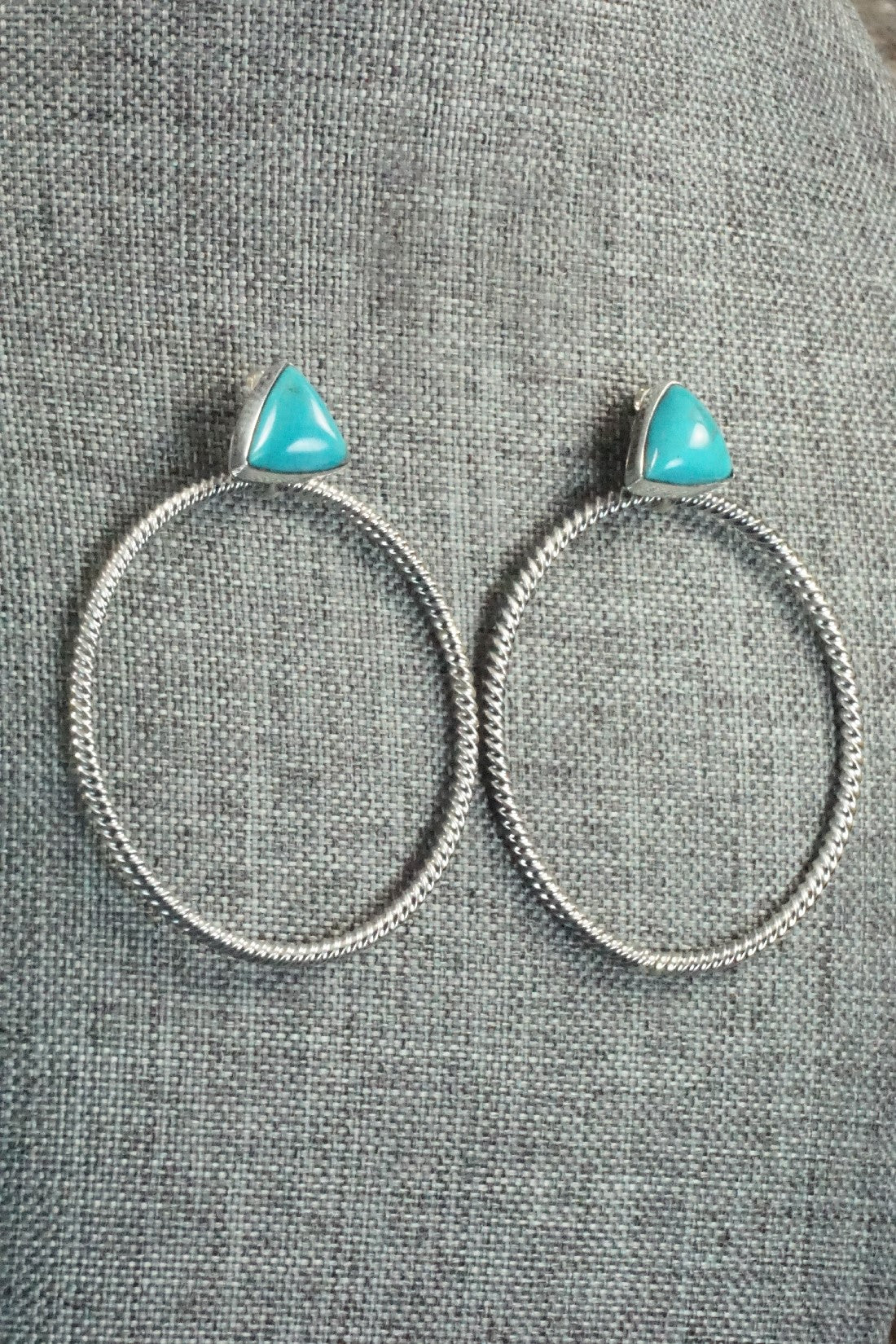 Turquoise & Sterling Silver Earrings - Verley Betone
