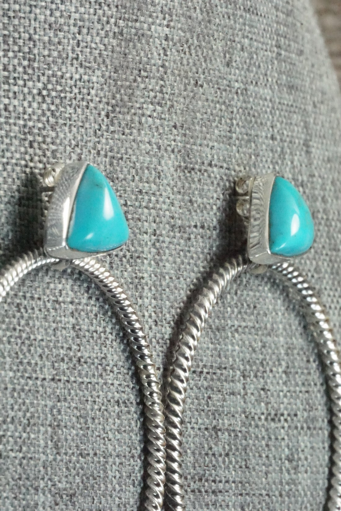 Turquoise & Sterling Silver Earrings - Verley Betone