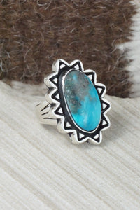 Turquoise & Sterling Silver Ring - David Lopez - Size 5.75