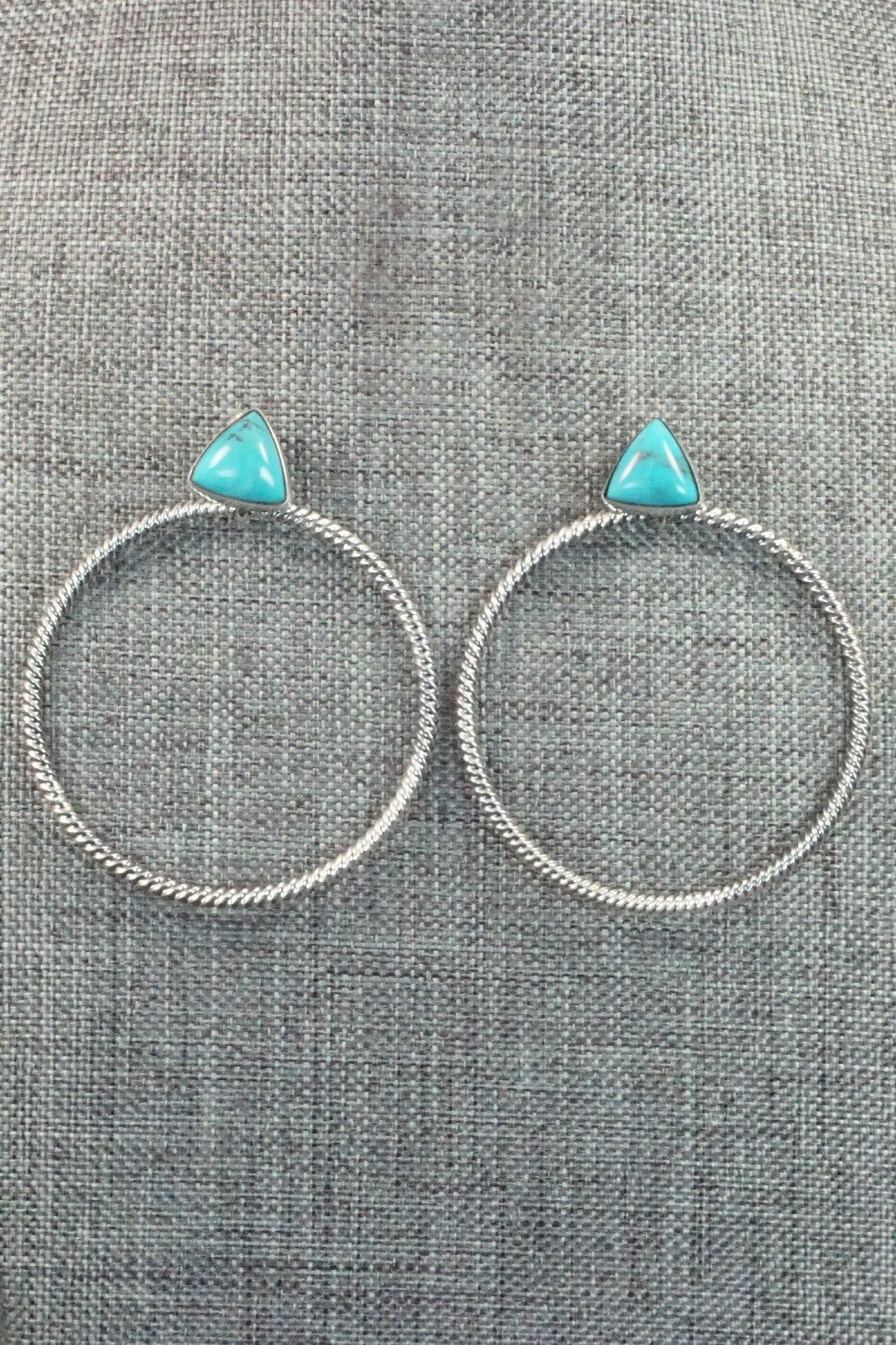 Turquoise & Sterling Silver Earrings - Verley Betone