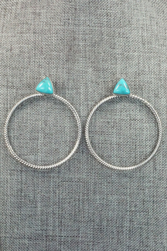 Turquoise & Sterling Silver Earrings - Verley Betone
