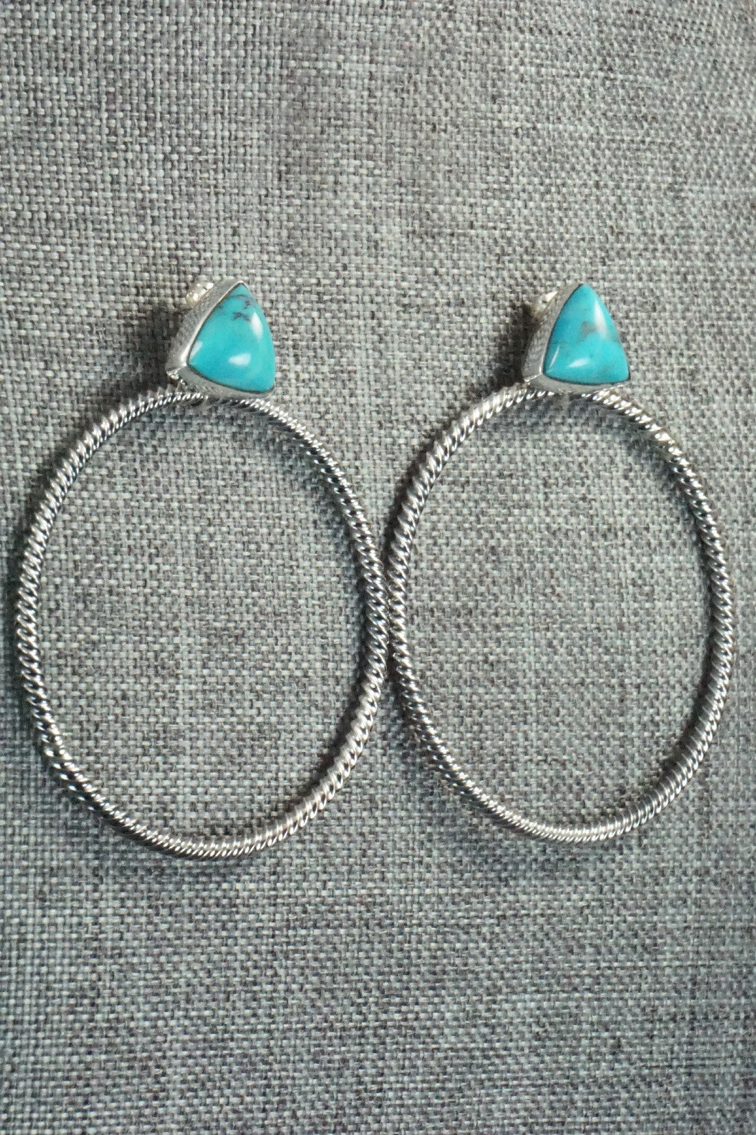 Turquoise & Sterling Silver Earrings - Verley Betone