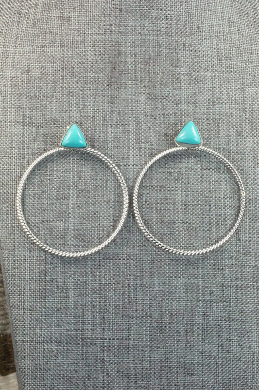 Turquoise & Sterling Silver Earrings - Verley Betone