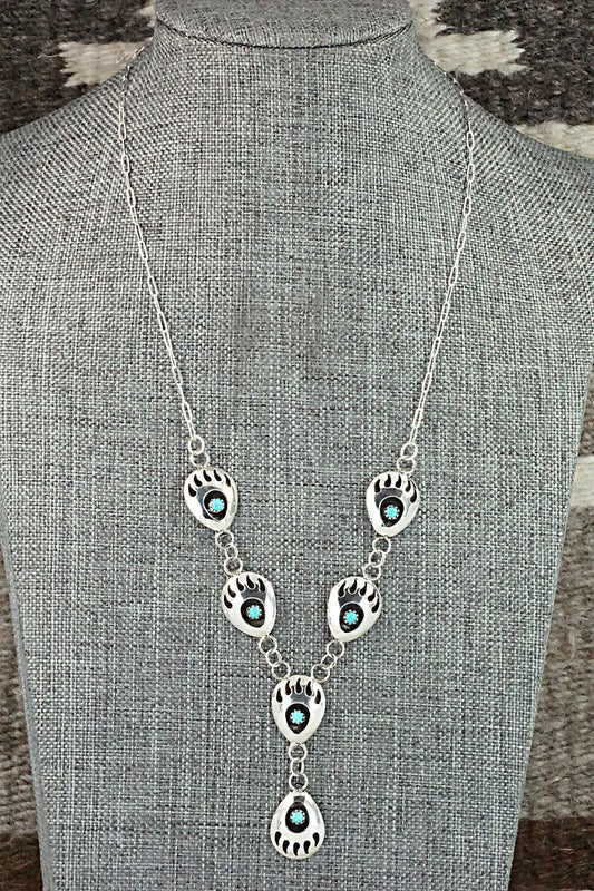 Turquoise & Sterling Silver Necklace - Leta Parker