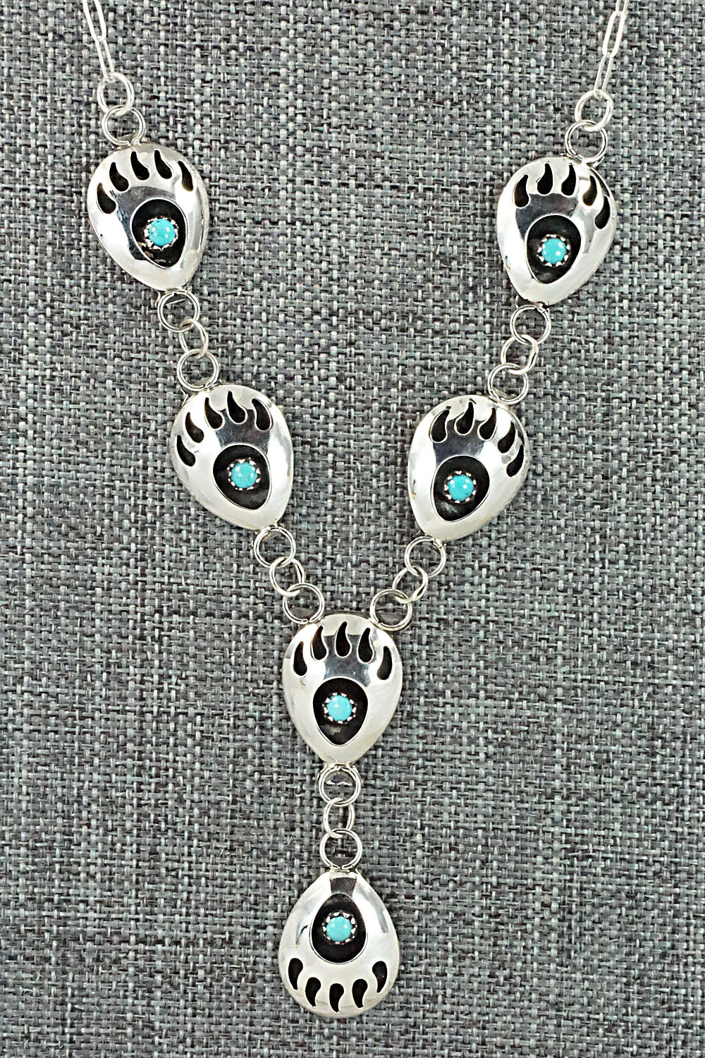 Turquoise & Sterling Silver Necklace - Leta Parker
