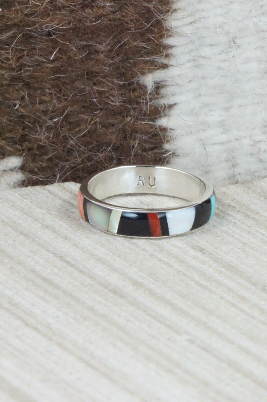 Multi Stone & Sterling Silver Ring - Rose Ukestine - Size 10