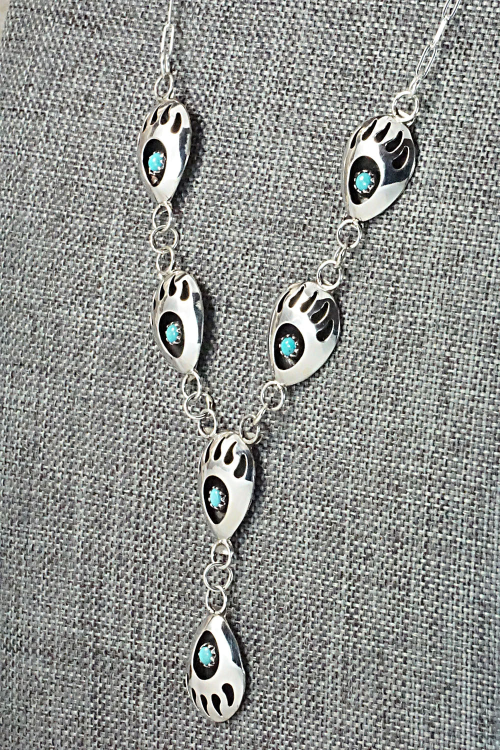 Turquoise & Sterling Silver Necklace - Leta Parker