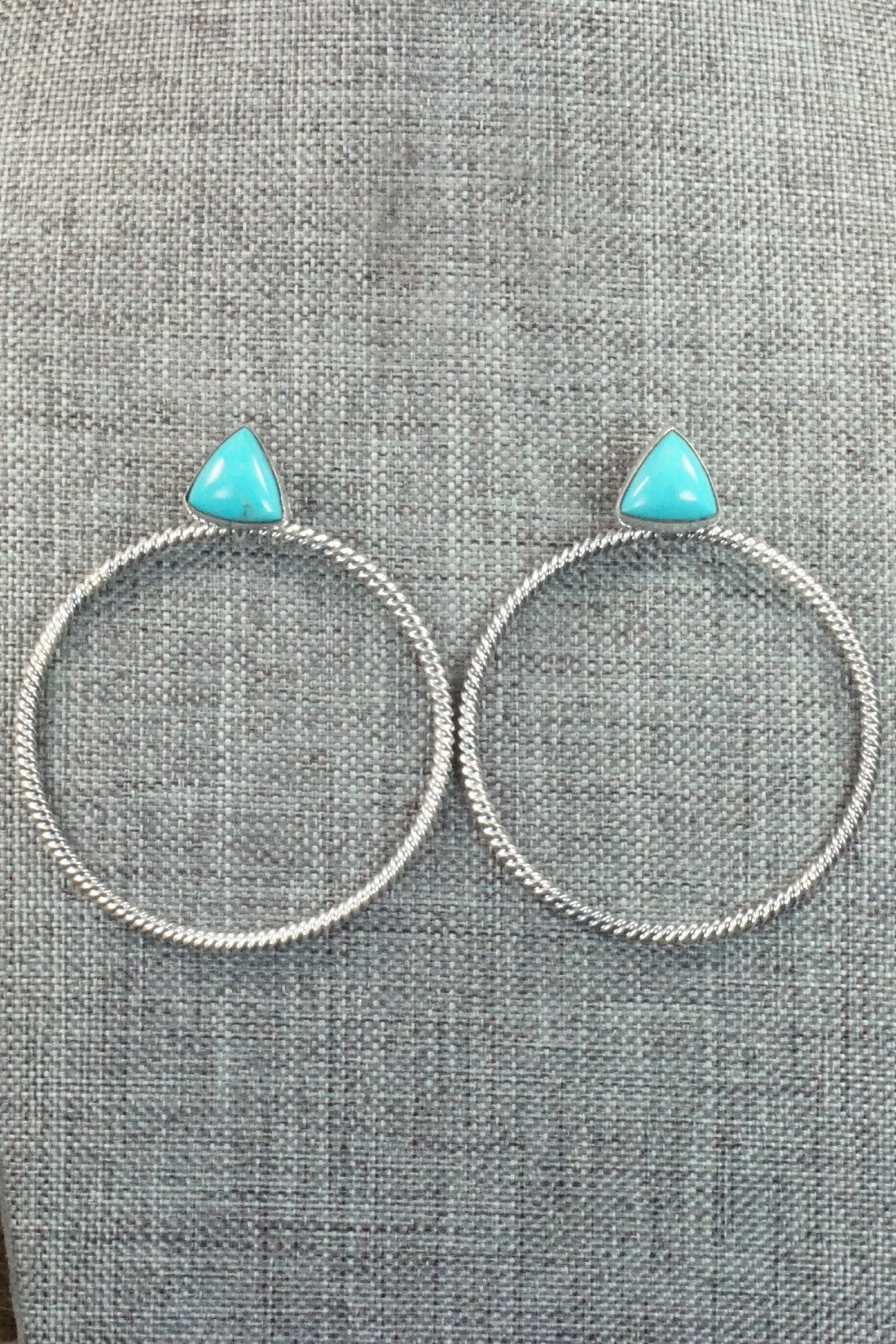 Turquoise & Sterling Silver Earrings - Verley Betone