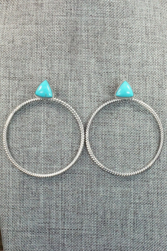 Turquoise & Sterling Silver Earrings - Verley Betone