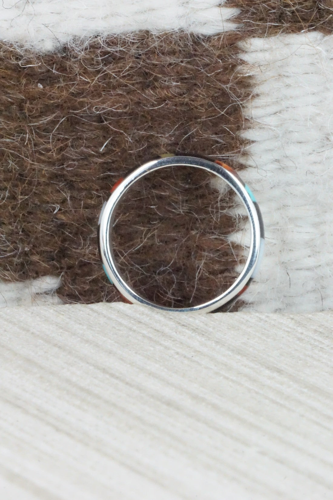 Multi Stone & Sterling Silver Ring - Rose Ukestine - Size 10