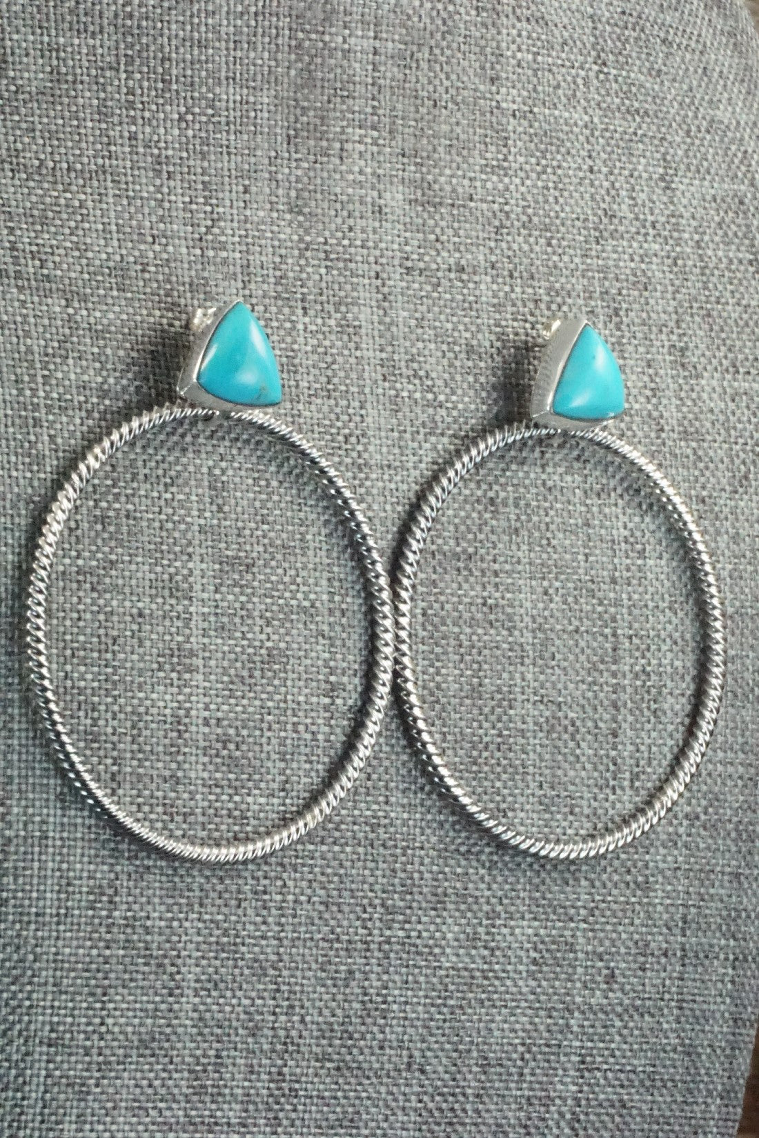 Turquoise & Sterling Silver Earrings - Verley Betone