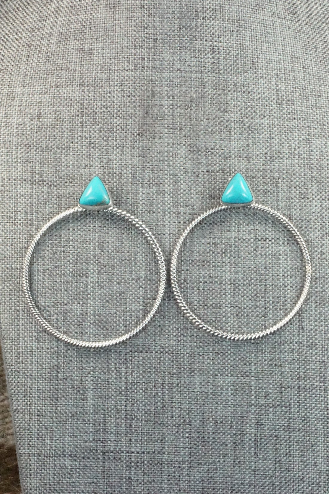 Turquoise & Sterling Silver Earrings - Verley Betone