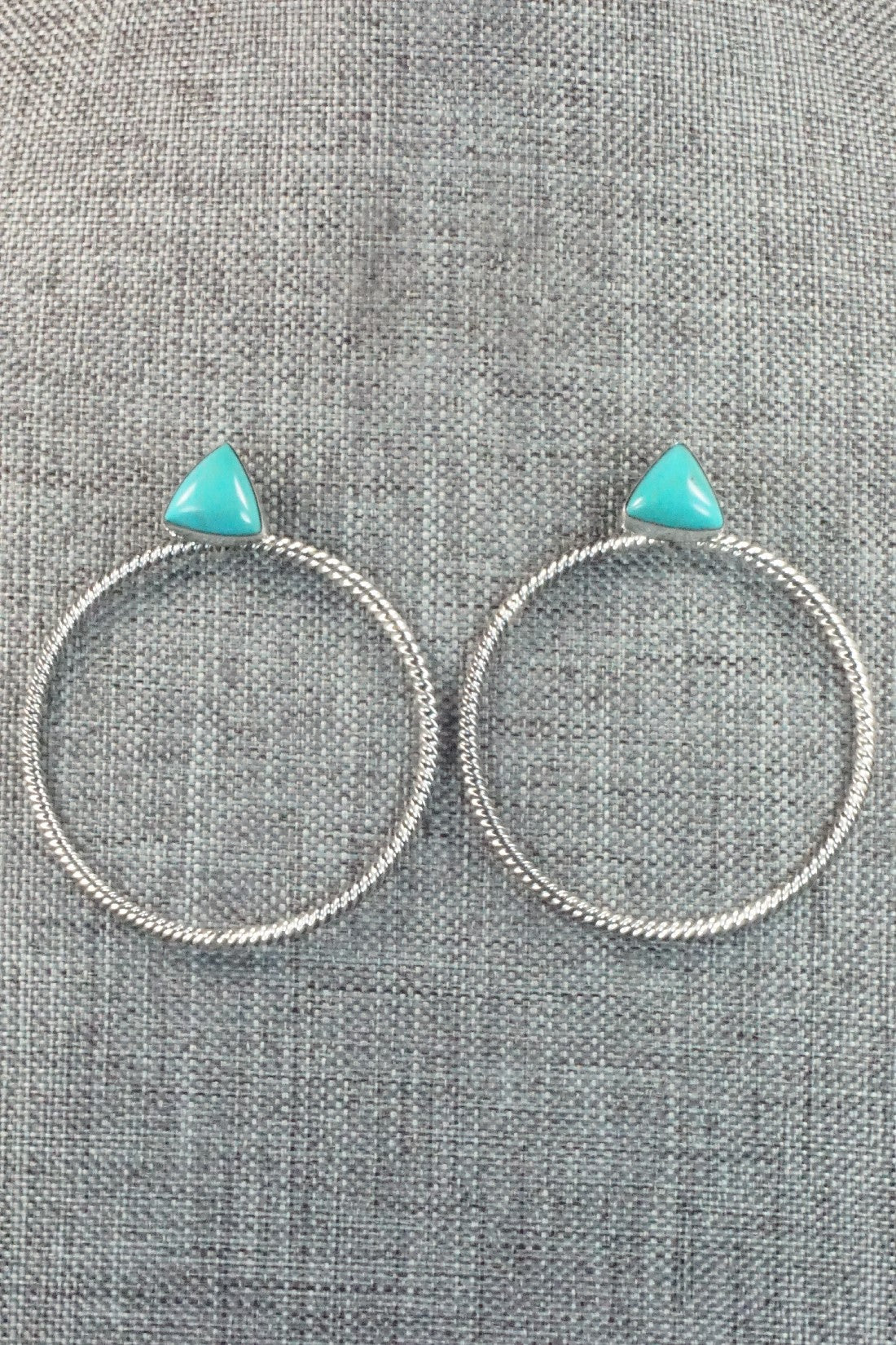 Turquoise & Sterling Silver Earrings - Verley Betone