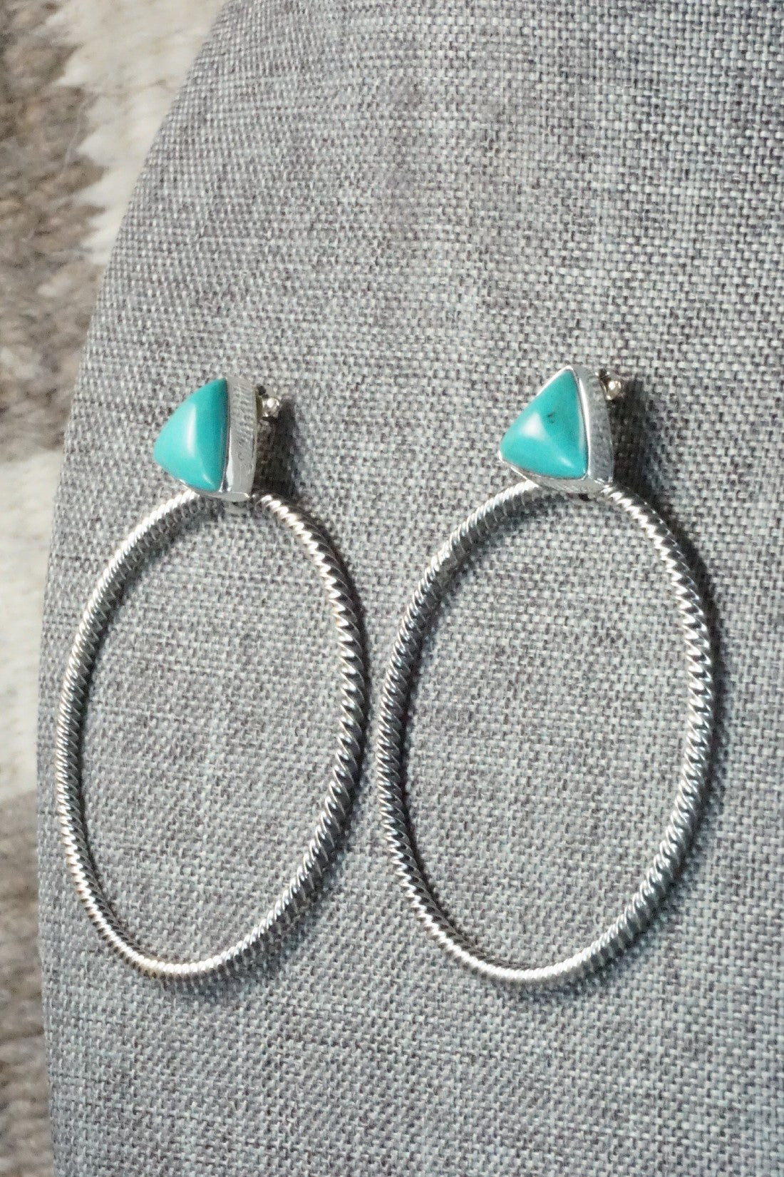 Turquoise & Sterling Silver Earrings - Verley Betone