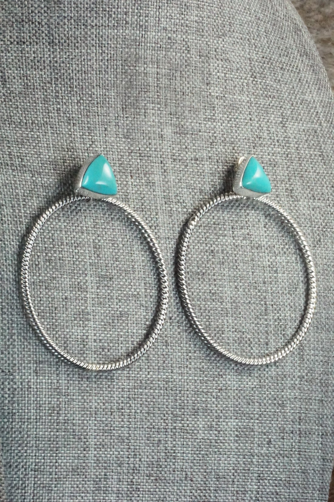 Turquoise & Sterling Silver Earrings - Verley Betone