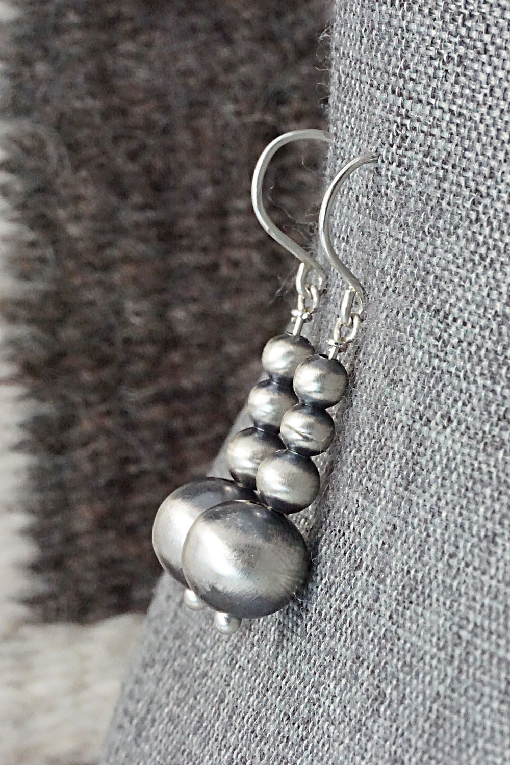 Sterling Silver Navajo Pearl Earrings - Jan Mariano