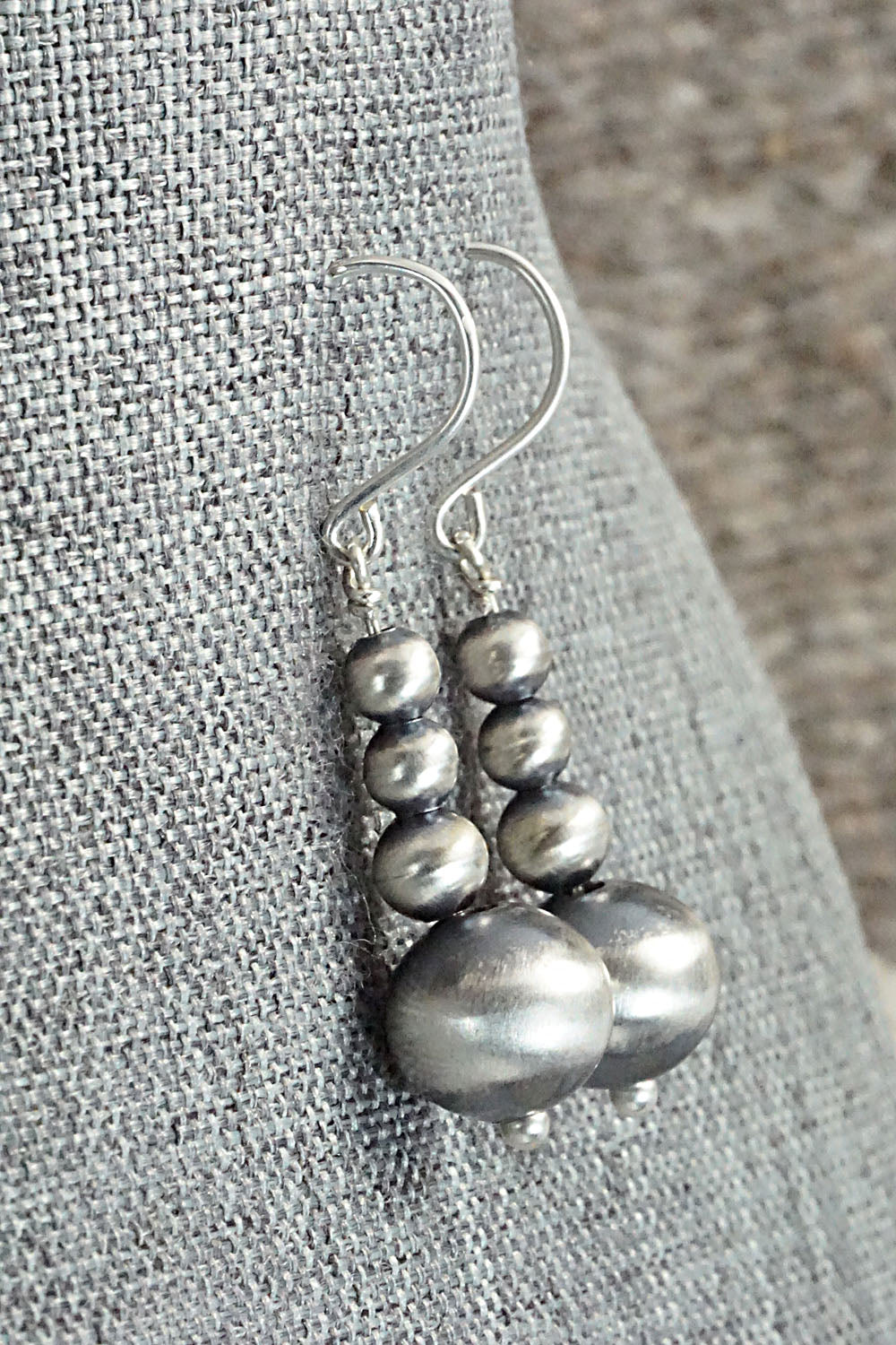 Sterling Silver Navajo Pearl Earrings - Jan Mariano