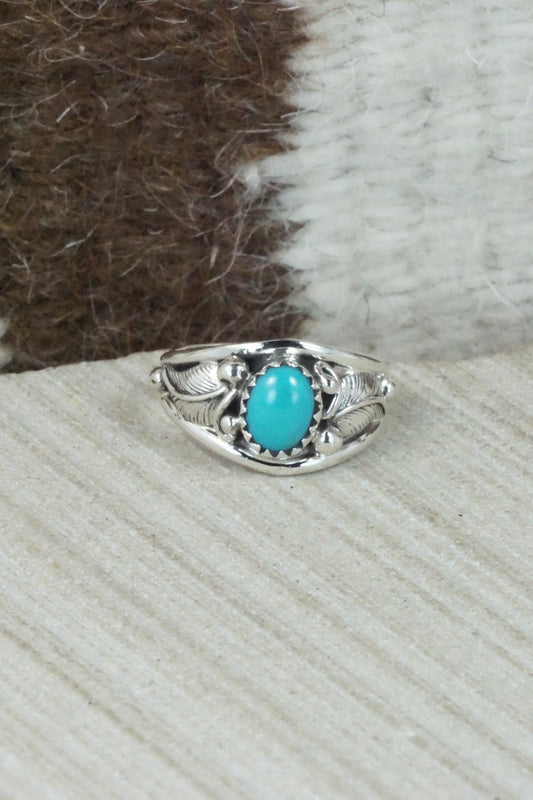 Turquoise and Sterling Silver Ring - Roger Pino - Size 6.25