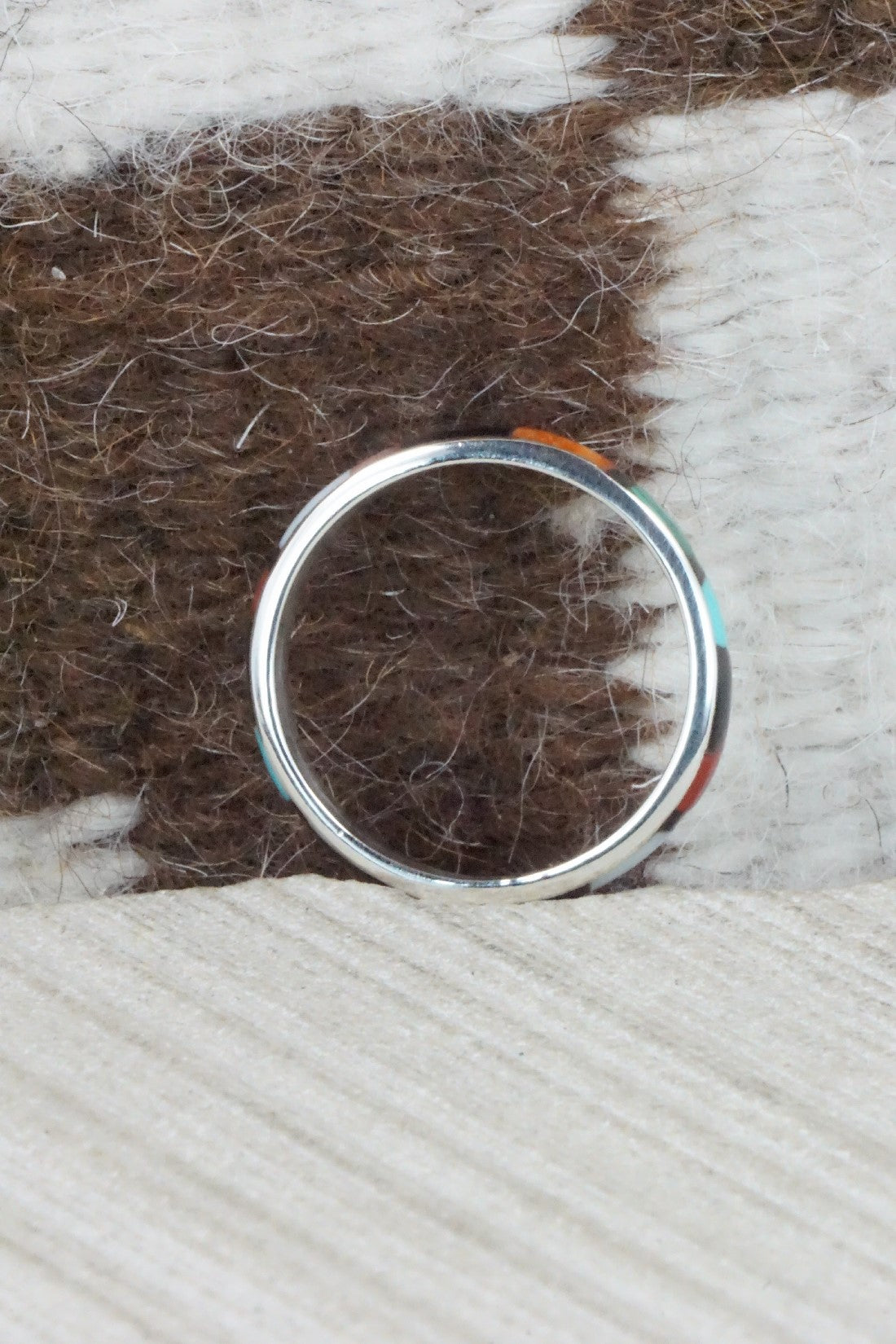 Multi Stone & Sterling Silver Ring - Rose Ukestine - Size 11