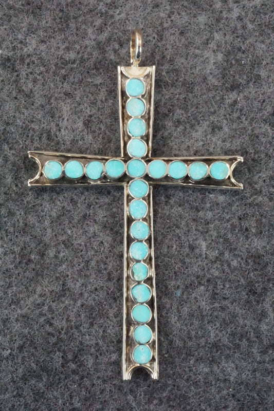 Turquoise & Sterling Silver Pendant - Vincent Abeita