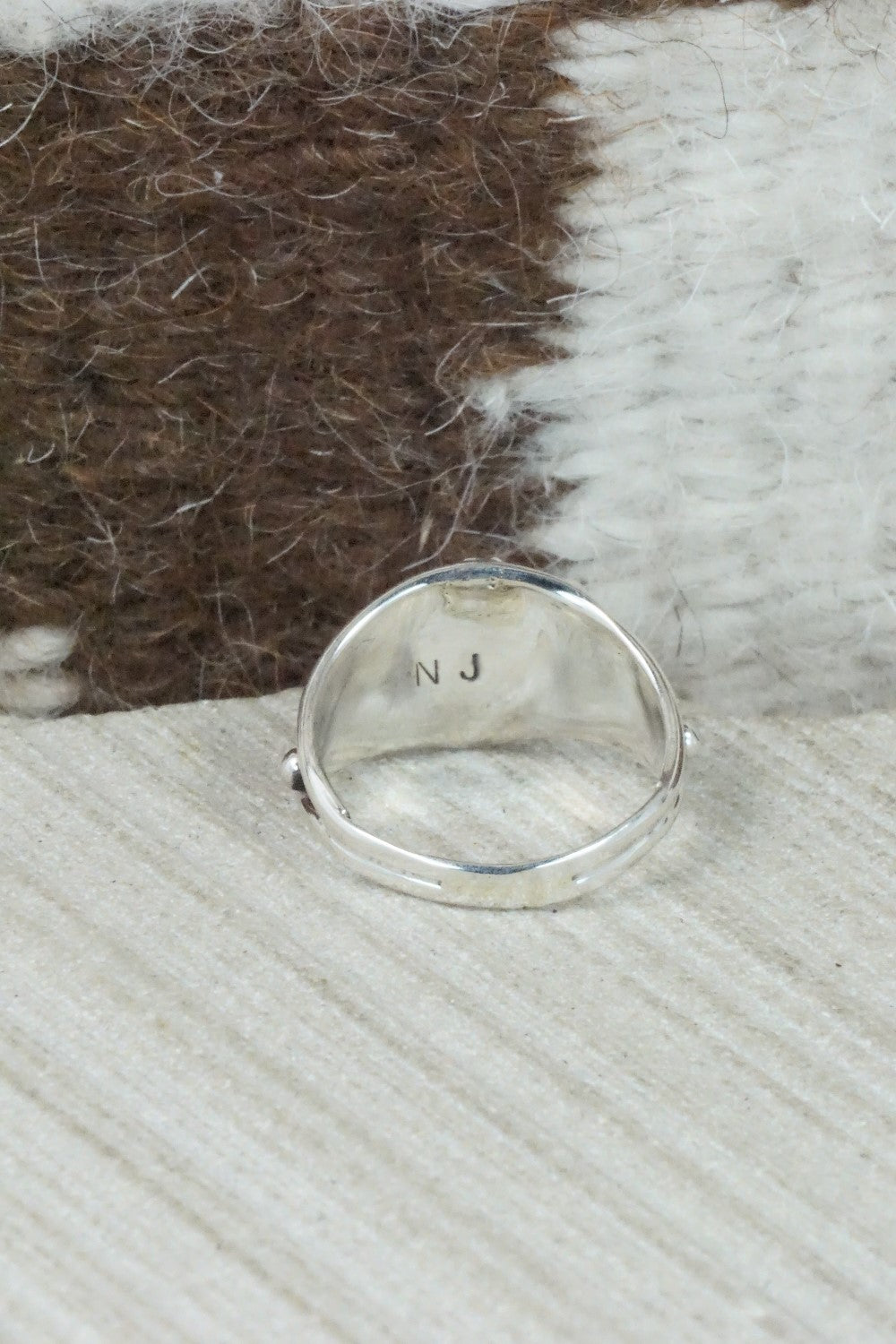 Turquoise and Sterling Silver Ring - Roger Pino - Size 6.25