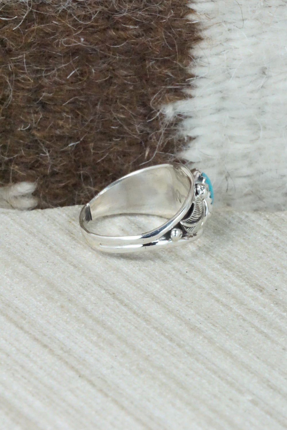 Turquoise and Sterling Silver Ring - Roger Pino - Size 6.25