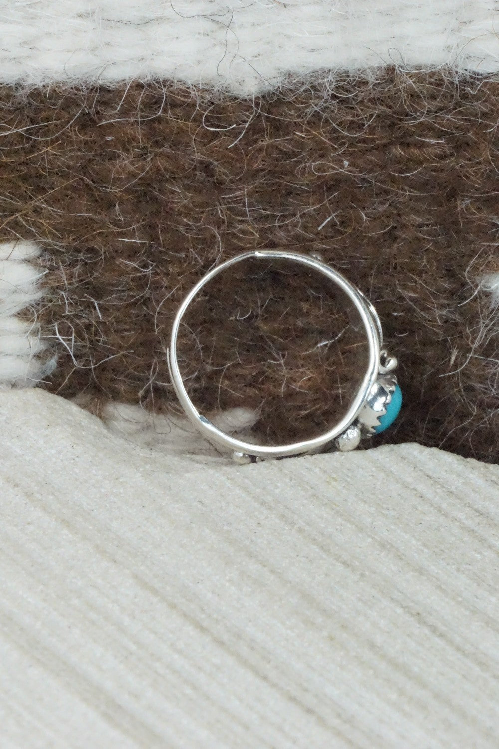 Turquoise and Sterling Silver Ring - Roger Pino - Size 7