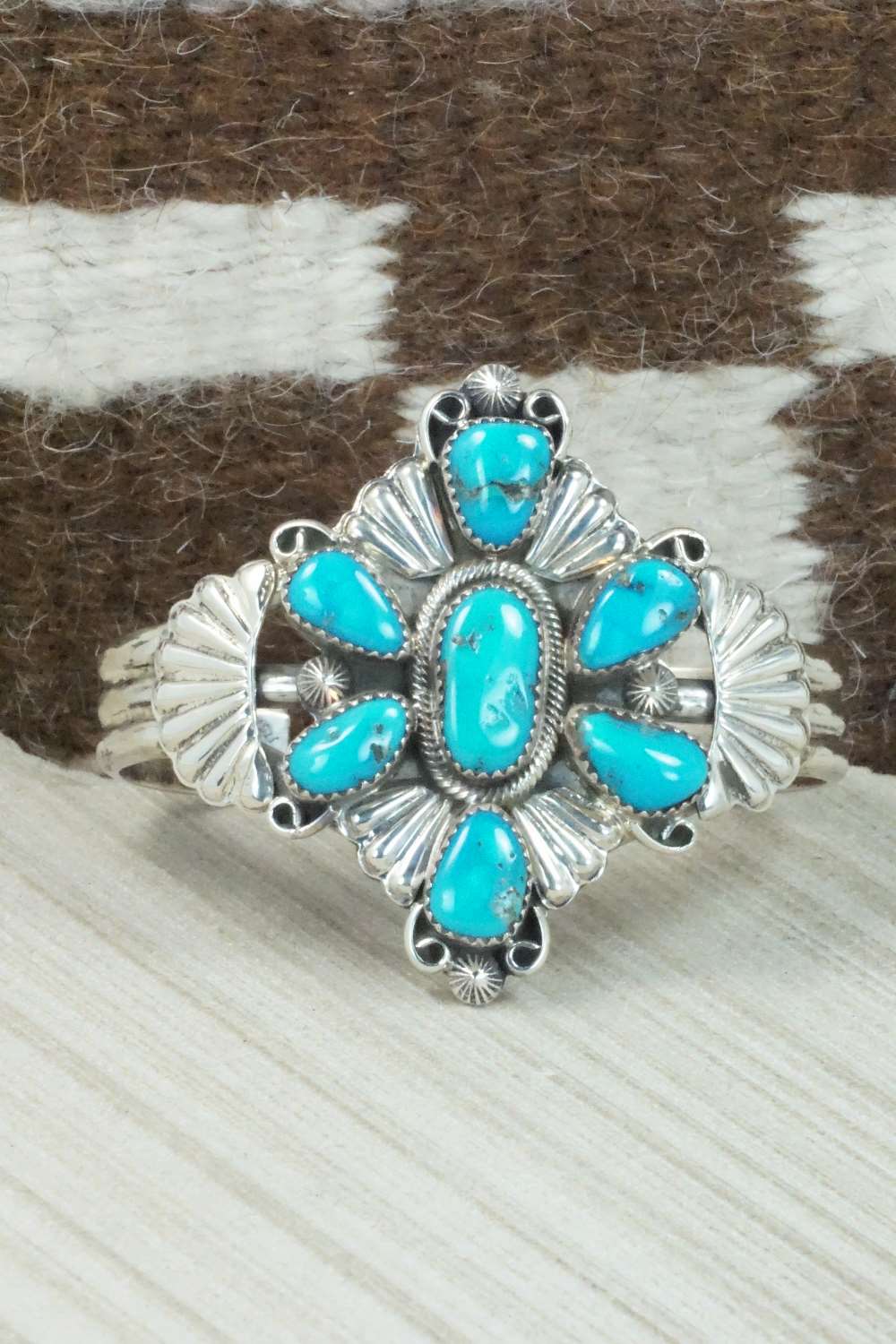 Turquoise & Sterling Silver Bracelet - Emma Lincoln
