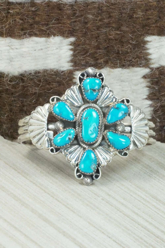 Turquoise & Sterling Silver Bracelet - Emma Lincoln