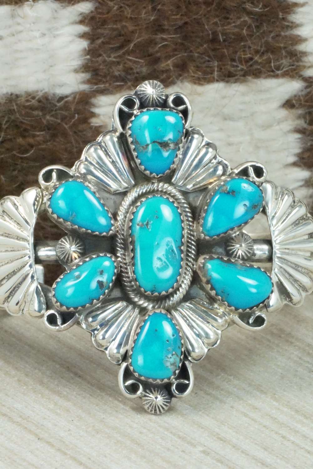 Turquoise & Sterling Silver Bracelet - Emma Lincoln