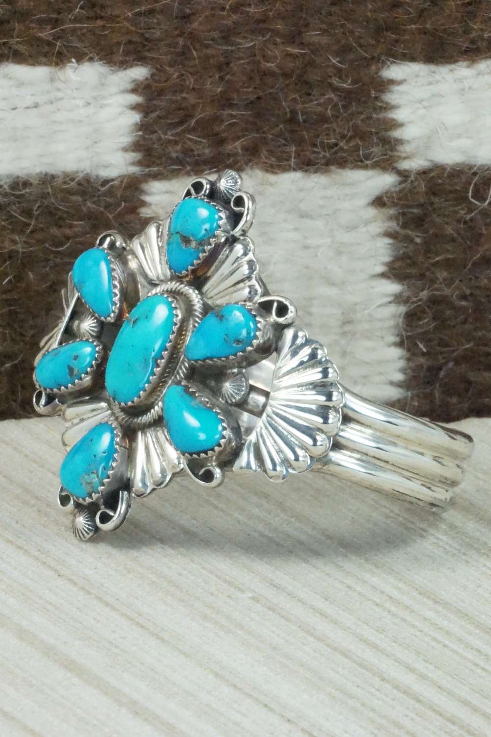 Turquoise & Sterling Silver Bracelet - Emma Lincoln