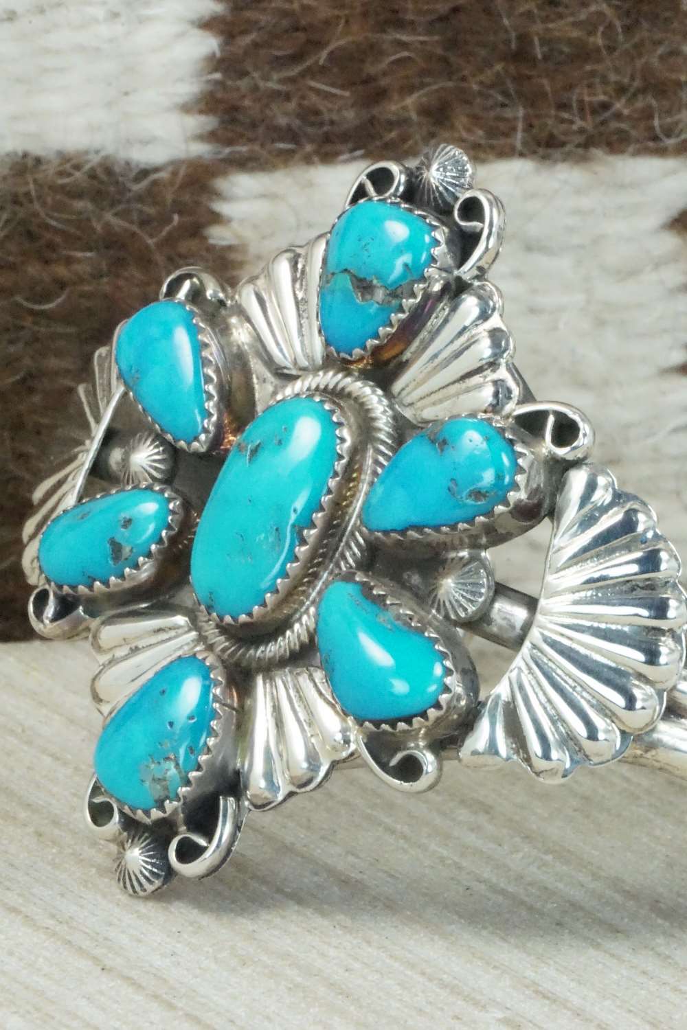 Turquoise & Sterling Silver Bracelet - Emma Lincoln