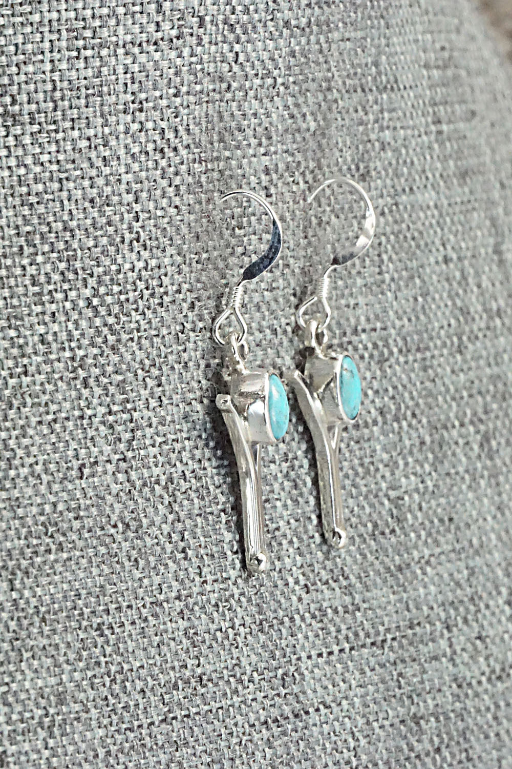 Turquoise & Sterling Silver Earrings - Gary Shorty