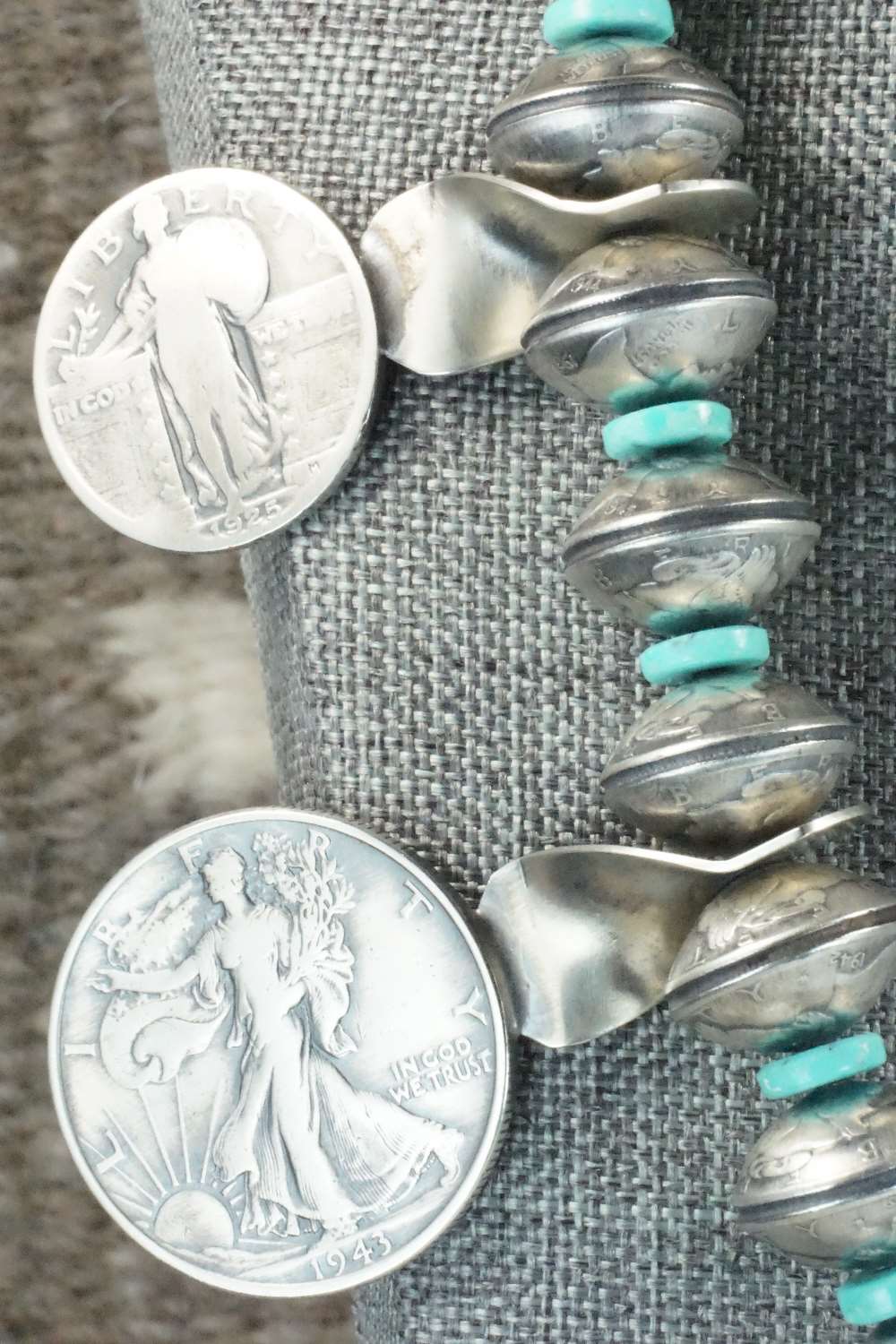 Turquoise & Sterling Silver Squash Blossom Set - James McCabe
