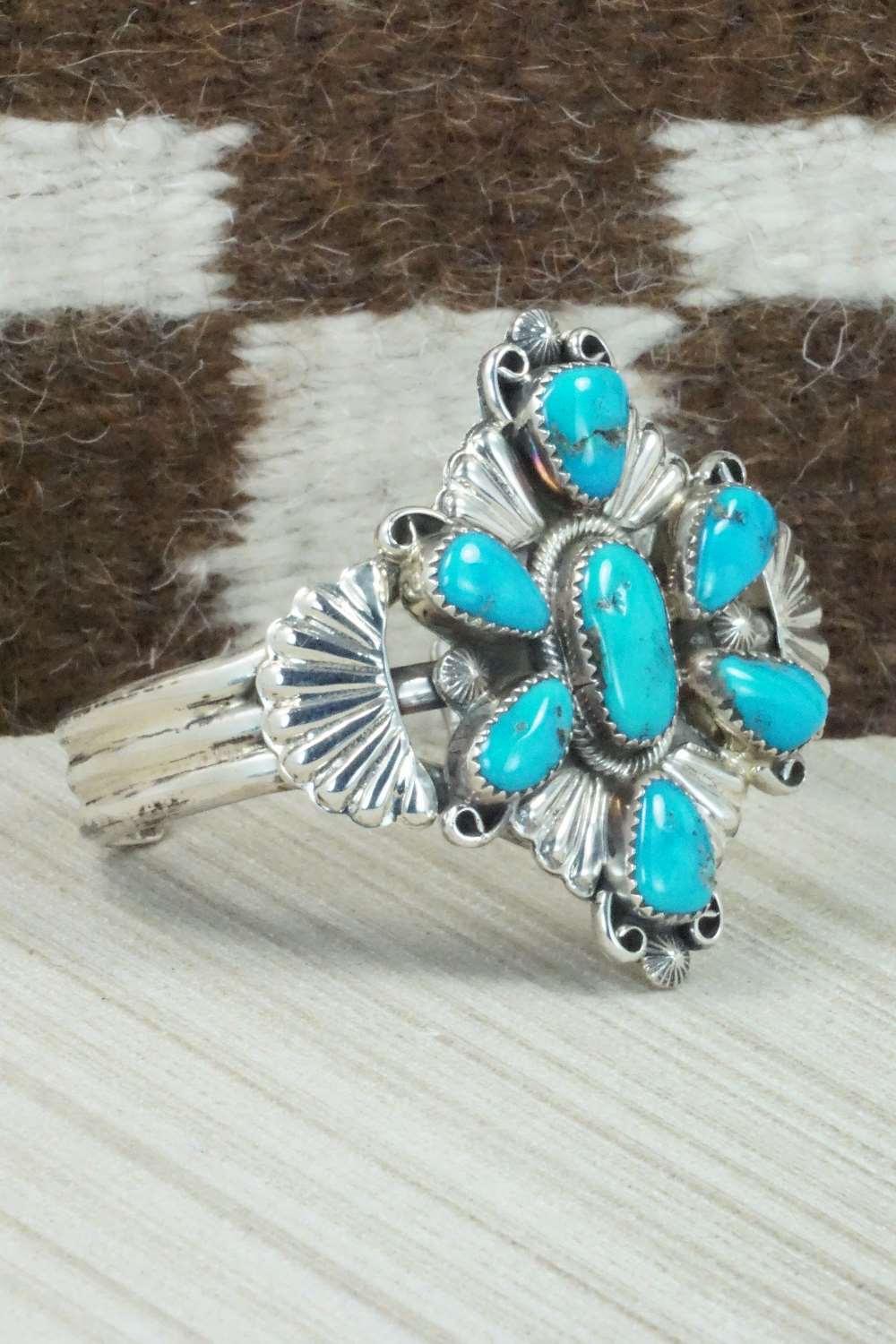 Turquoise & Sterling Silver Bracelet - Emma Lincoln