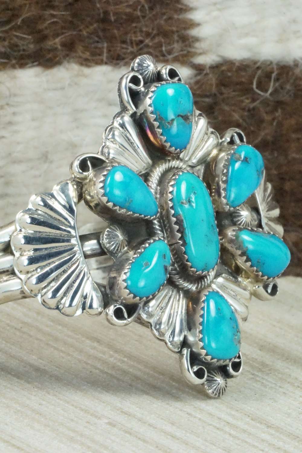 Turquoise & Sterling Silver Bracelet - Emma Lincoln